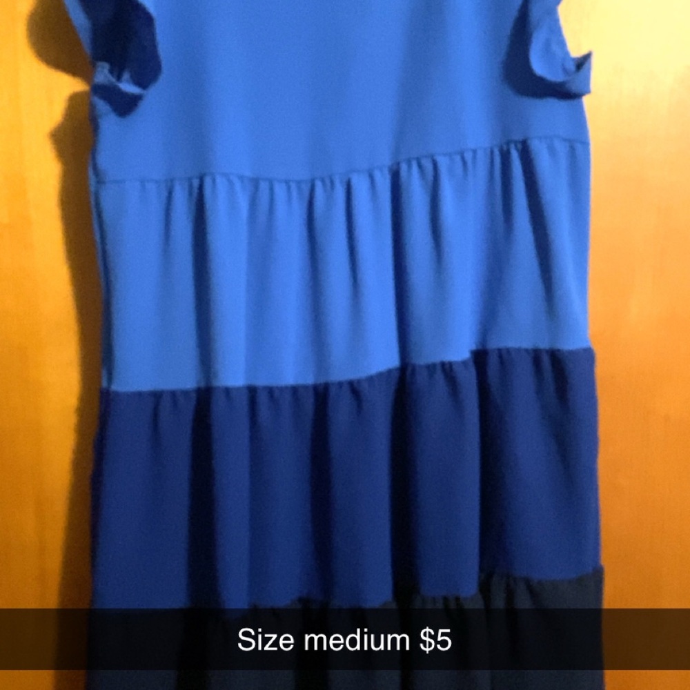 Elegant Blue Tiered Dress